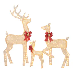 Reindeer Family Christmas Decor