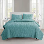 Embossed King Quilt Set