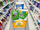 bounty charmin puffs in walgreens cart