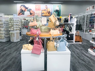 display of purses at Target