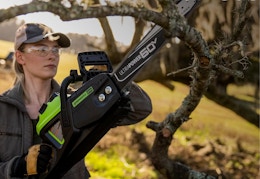 Greenworks Brushless Cordless Chainsaw, Now $150 on Amazon card image