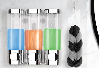 soap dispenser on wall