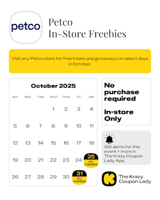 Petco Free In-store events in October 2025
