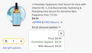 serum Amazon receipt