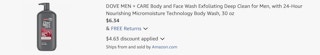 Amazon Dove Men + Care Body and Face Wash 2025 2