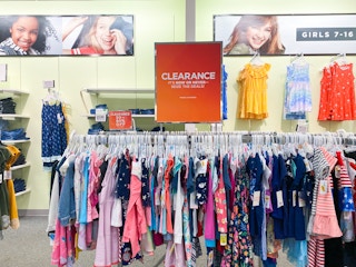 the girls clearance section of kohls
