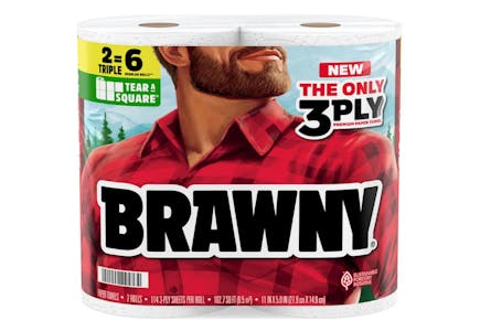 2 Brawny Paper Towel Packs