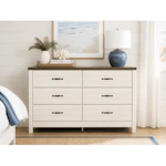 Lancaster Wood 6 Drawer Dresser