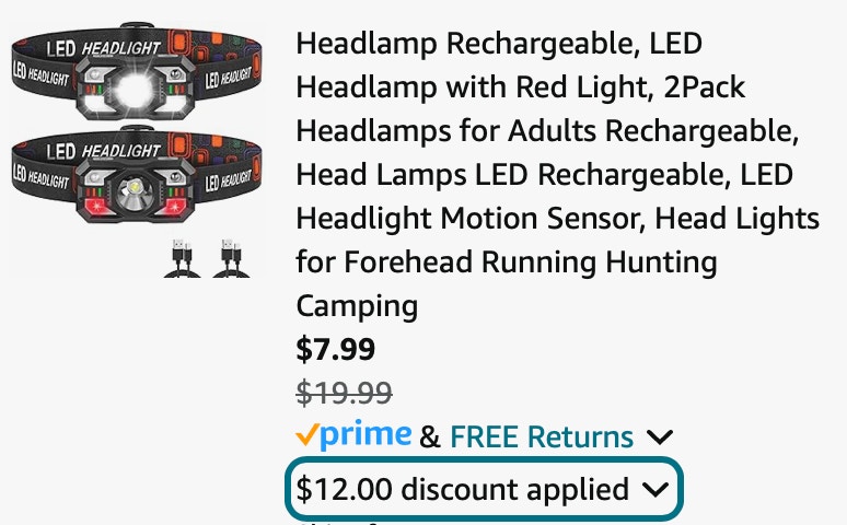 Staaricc Headlamp Rechargeable, LED Headlamp with Red Light, 2Pack