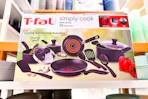 t-fal cookware sets sitting on a target shelf