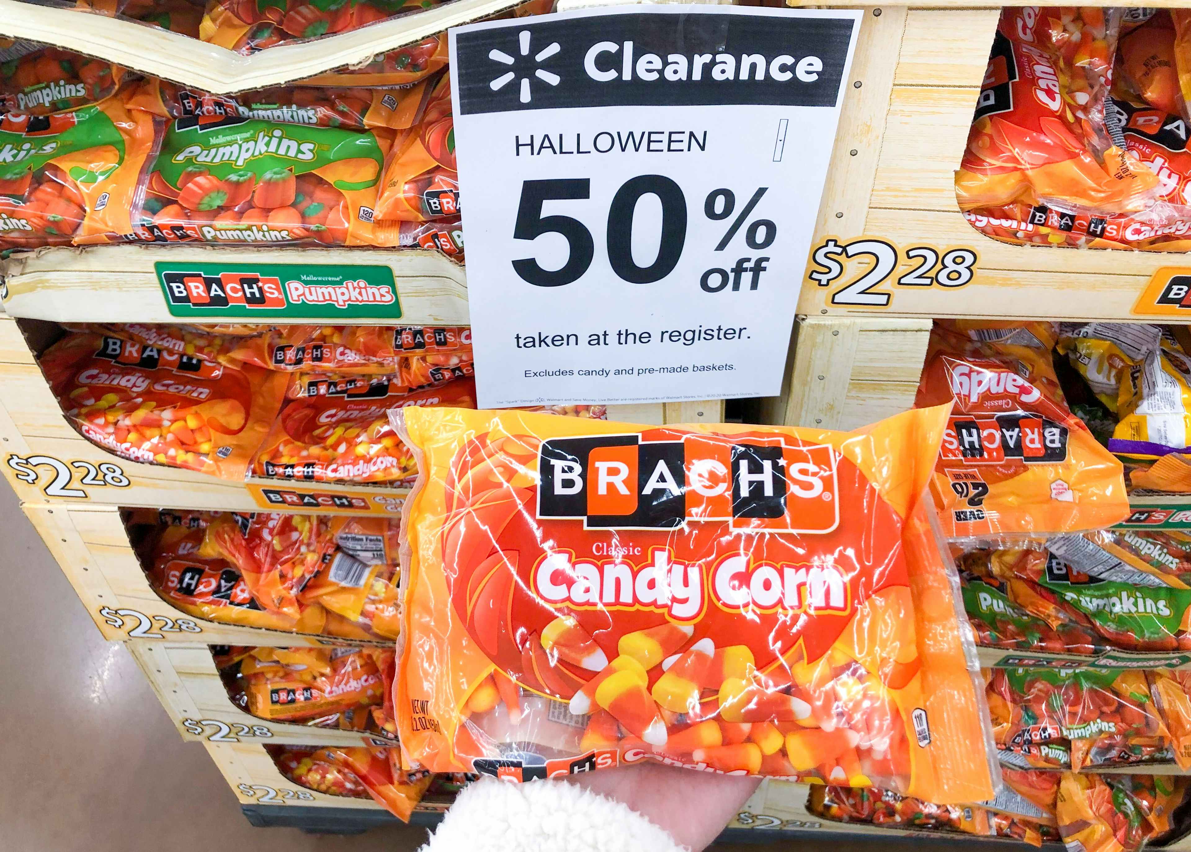 clearance Walmart Halloween candy in store