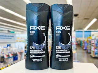 two axe black body washes in  walgreens