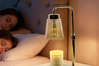 a candle warmer lamp on a table