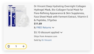 Dr Vincent Deep Hydrating Overnight Collagen Hydrogel Mask