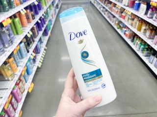 dove shampoo held up in store aisle