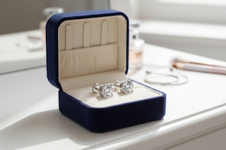 3 carat lab created diamond earrings