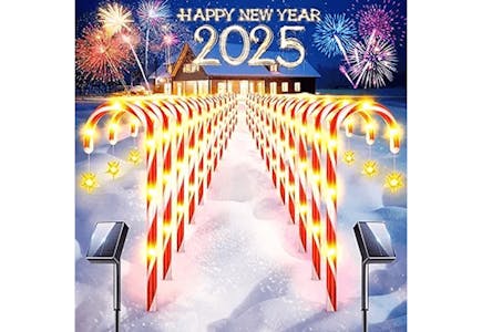 Solar Candy Cane Lights