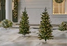 home depot prelit entryway tree set