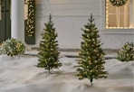 home depot prelit entryway tree set