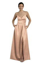David's Bridal Satin Ball Gown