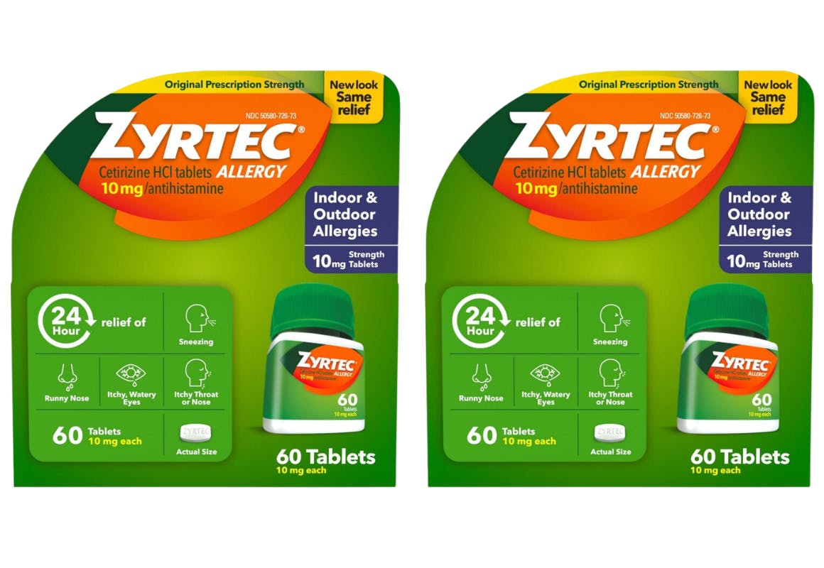 2 Zyrtec Allergy Relief Products