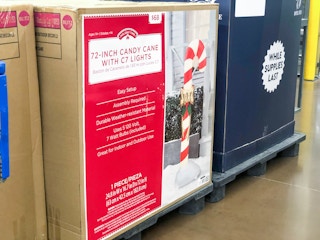 walmart holiday time candy cane with lights on display