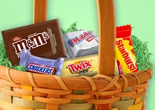 candy in a basket