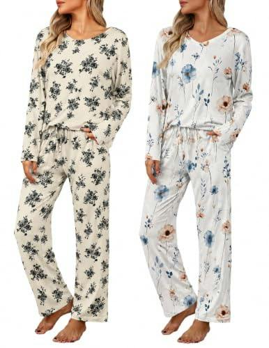 Ekouaer Women's Pajama Set 2-Pack