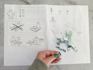 IKEA manual and parts for furniture