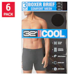 32 Degrees Men's Boxer Briefs 6-Pack