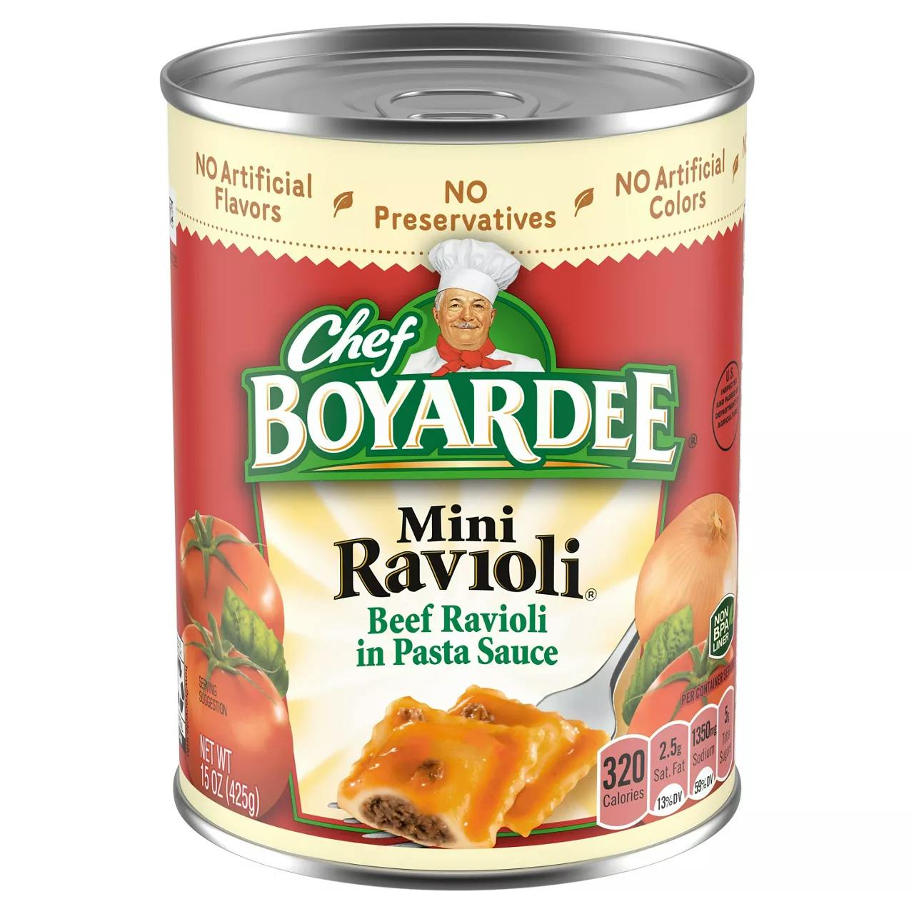 5 Chef Boyardee Mini Ravioli Cans