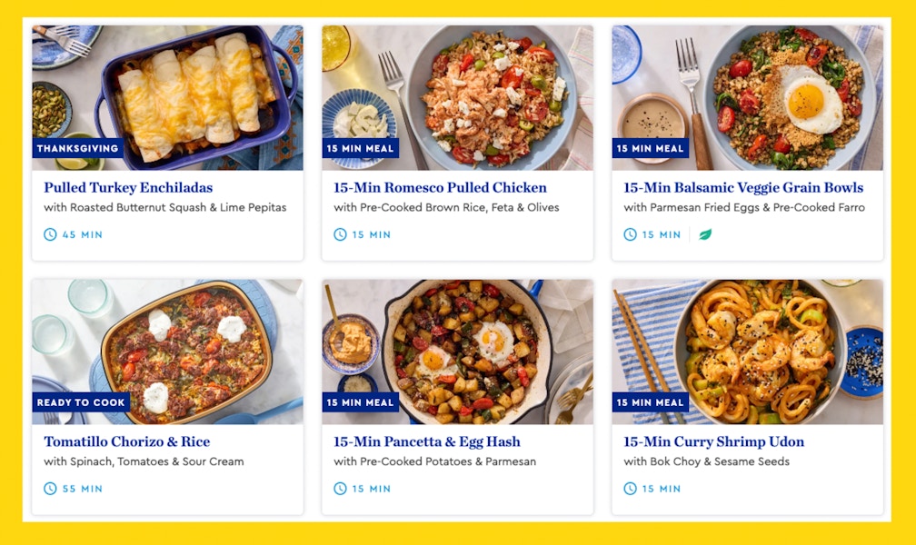 Blue Apron Menu Nov 2024