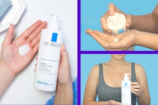collage of the La Roche-Posay Cleanser