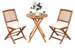 Folding Wooden Bistro Set