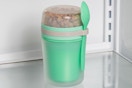 yogurt container in a fridge