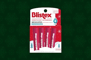 a pack of blistex peppermint lip balm