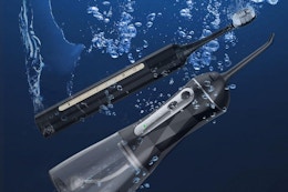 water flosser and toothbrush