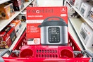 instant pot sitting on a target cart