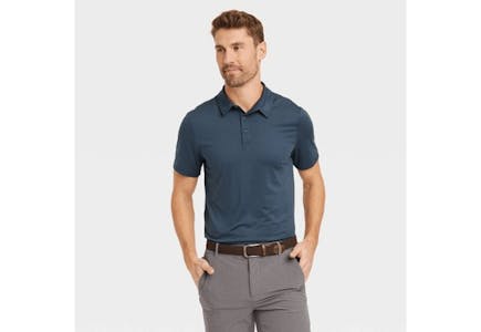 All In Motion Men's Jersey Polo Shirt