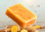 an orange bar of soap