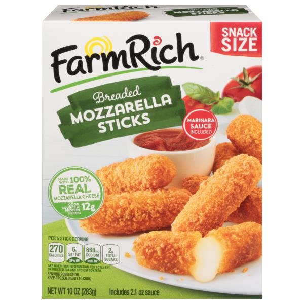 2 Farm Rich Mozzarella Sticks Boxes
