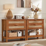 Rattan Nightstand 2-Pack