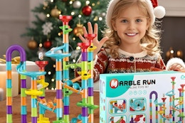 Marble Runs 113-Piece Set, Just $16.97 on Amazon card image