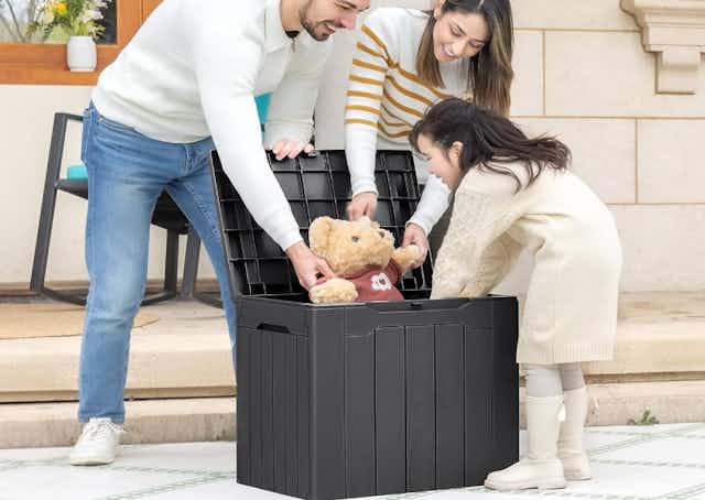 Outdoor Resin 30-Gallon Deck Box, Only $30 on Amazon (Reg. $45) card image