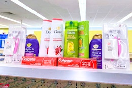 dove garnier ogx colgate walgreens razors on shelf