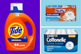 Bulk Essential Deals on Amazon: $6.54 Tide, $18 Cottonelle, $4 Hefty, and More card image