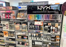 a store display of makeup