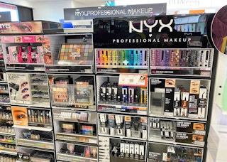 a store display of makeup