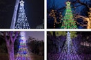 Christmas Lights B08NHD62SW in white, red-green, multi, and blue
