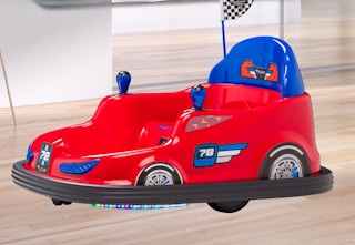 red kids bumper car ride on
